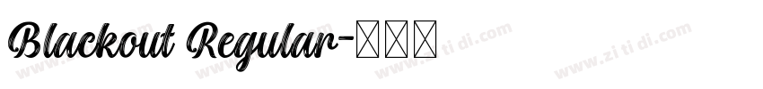 Blackout Regular字体转换